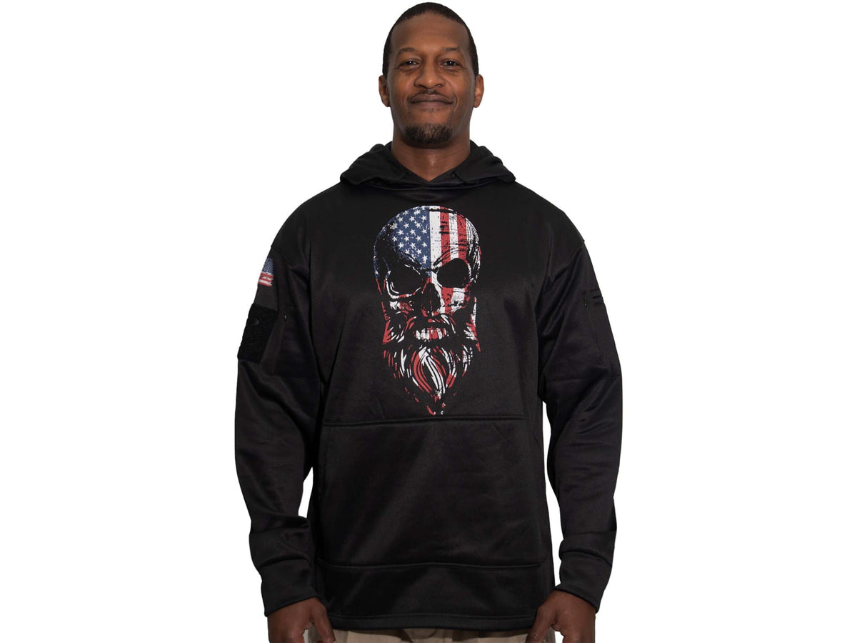 Rothco Bearded Skull Concealed Carry Hoodie - Men's Black 2XL