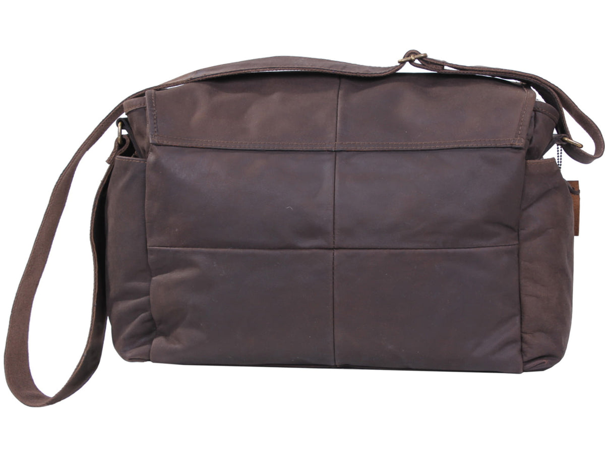 Rothco Brown Leather Classic Messenger Bag 91480