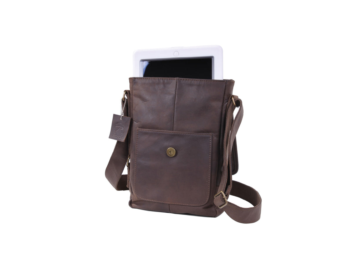 Rothco Brown Leather Military Tech Bag 57950