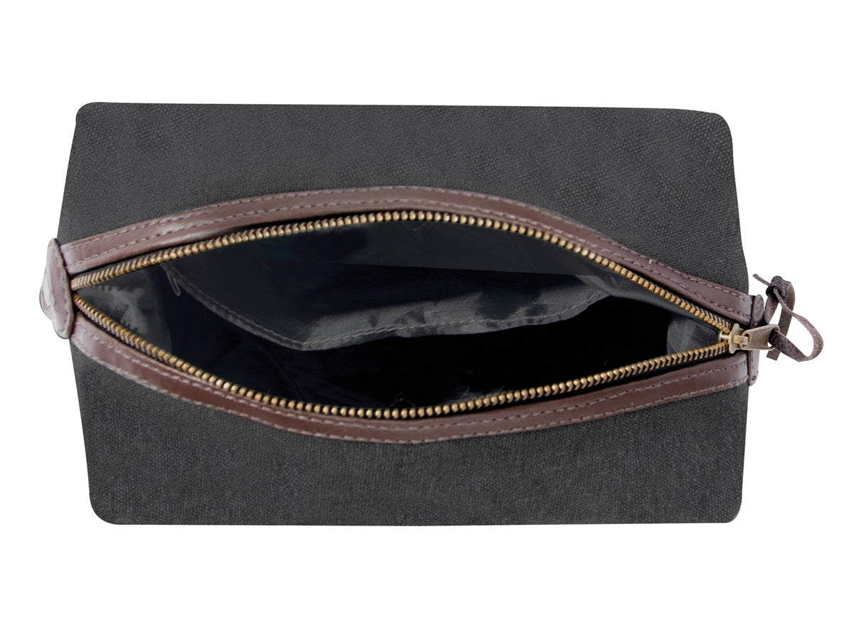 Rothco Canvas & Leather Travel Kit Charcoal Grey