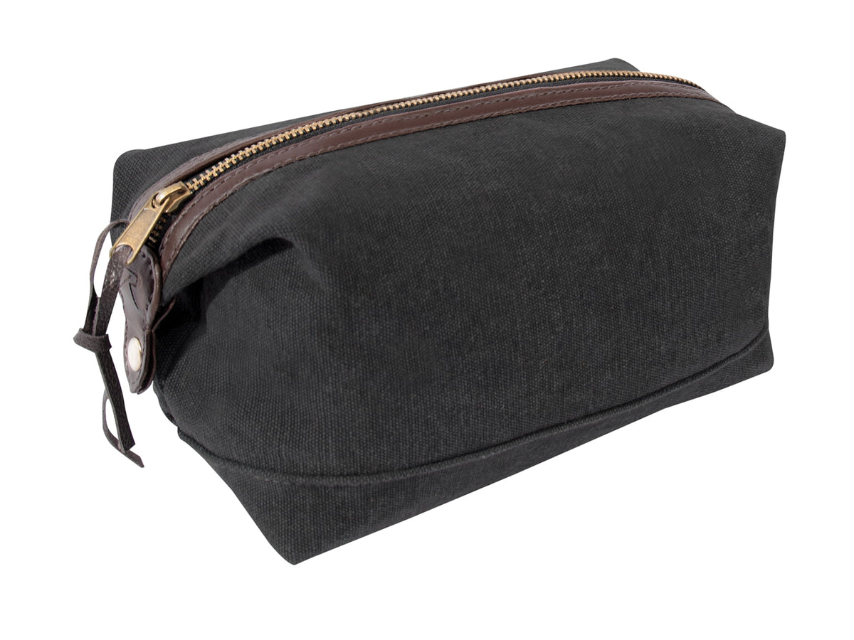 Rothco Canvas & Leather Travel Kit Charcoal Grey