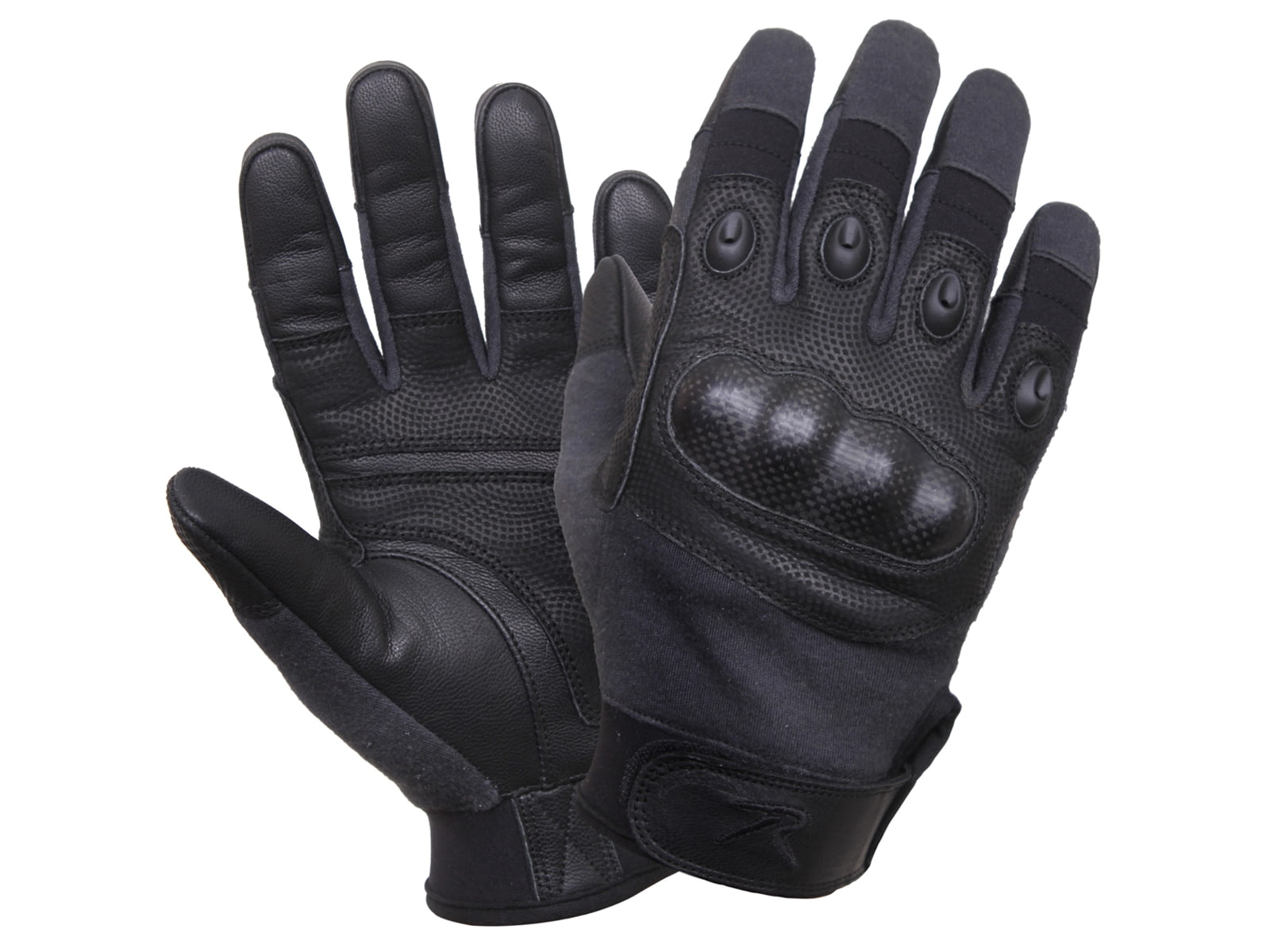 Rothco Carbon Fiber Hard Knuckle Cut/Fire Resistant Gloves Black 2XL 2808-Black-2XL