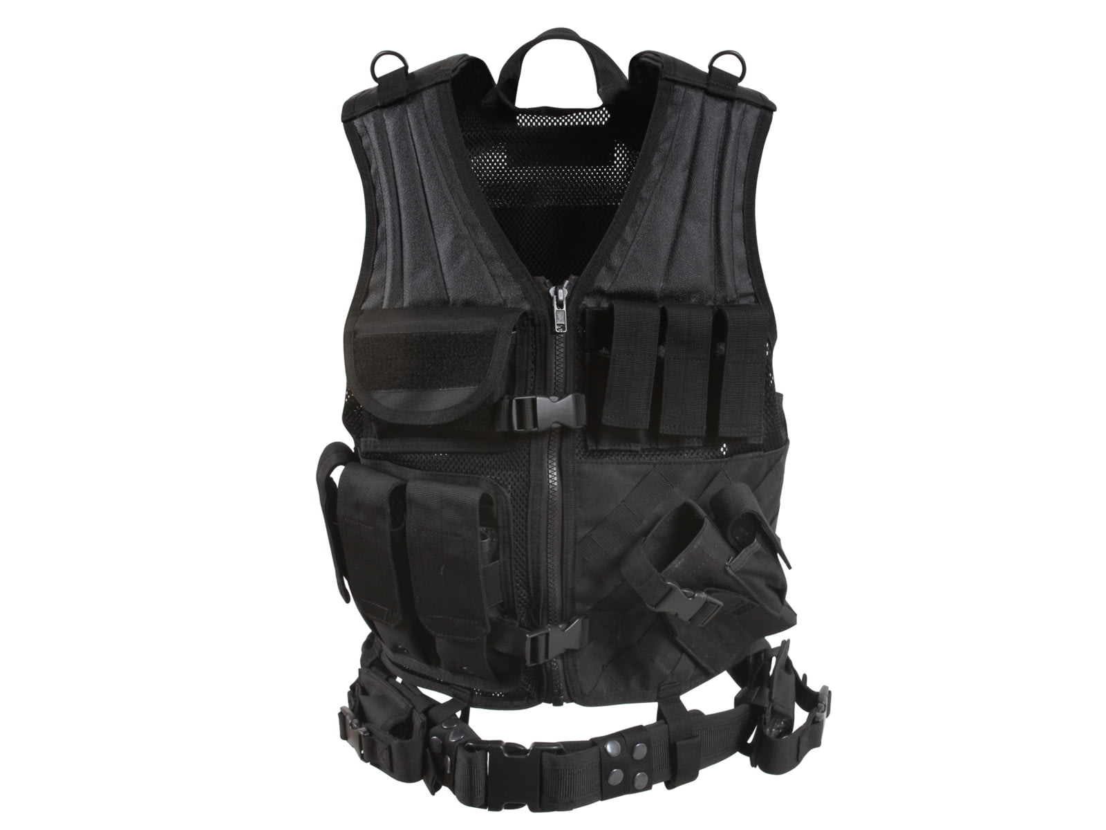 Rothco Cross Draw MOLLE Tactical Vest Black 66491-Black-2XL3XL