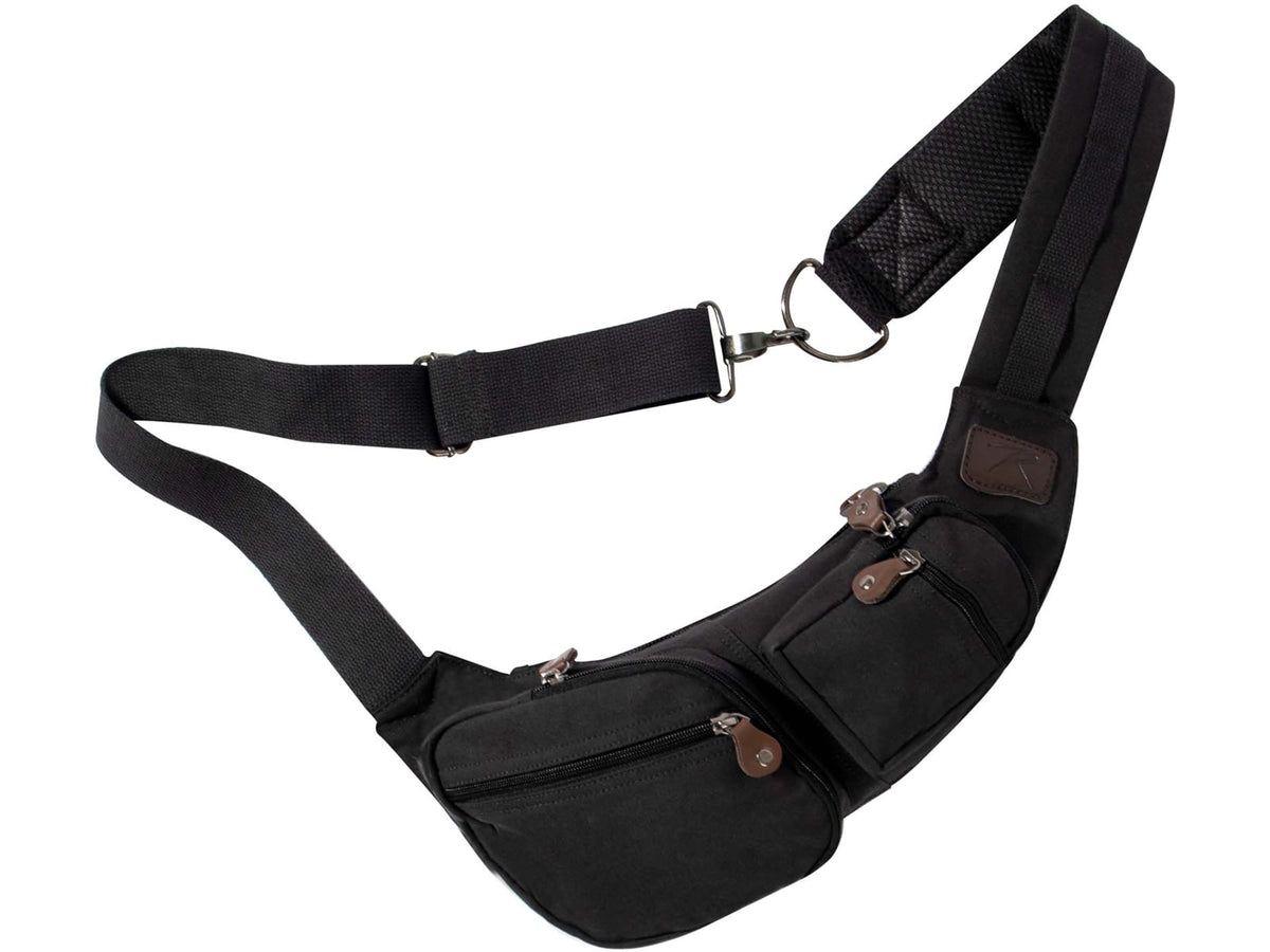 Rothco Crossbody Canvas Sling Bag Black 24980-Black