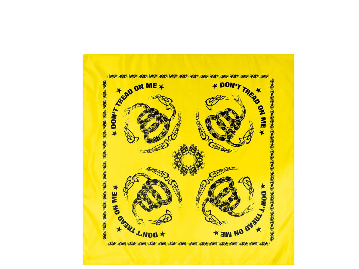 Rothco Don't Tread On Me Bandana Yellow/Black 4932-YellowBlack