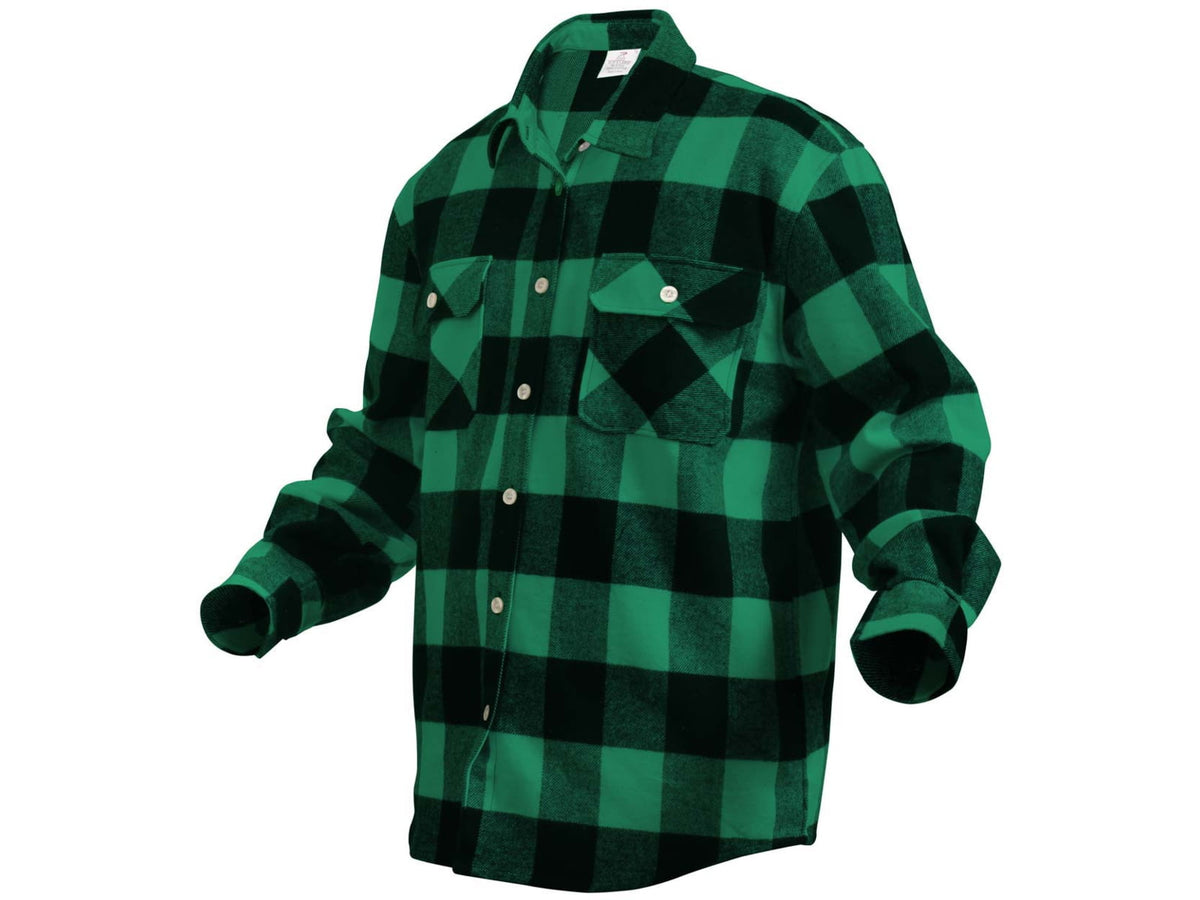 Rothco Extra Heavyweight Buffalo Plaid Flannel Shirt - Mens