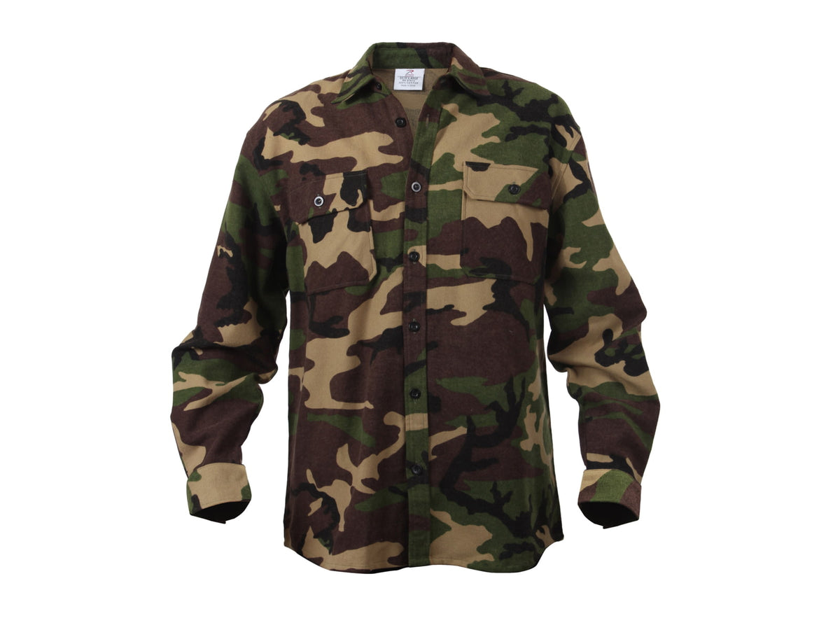 Rothco Extra Heavyweight Camo Flannel Shirts S S4659-S