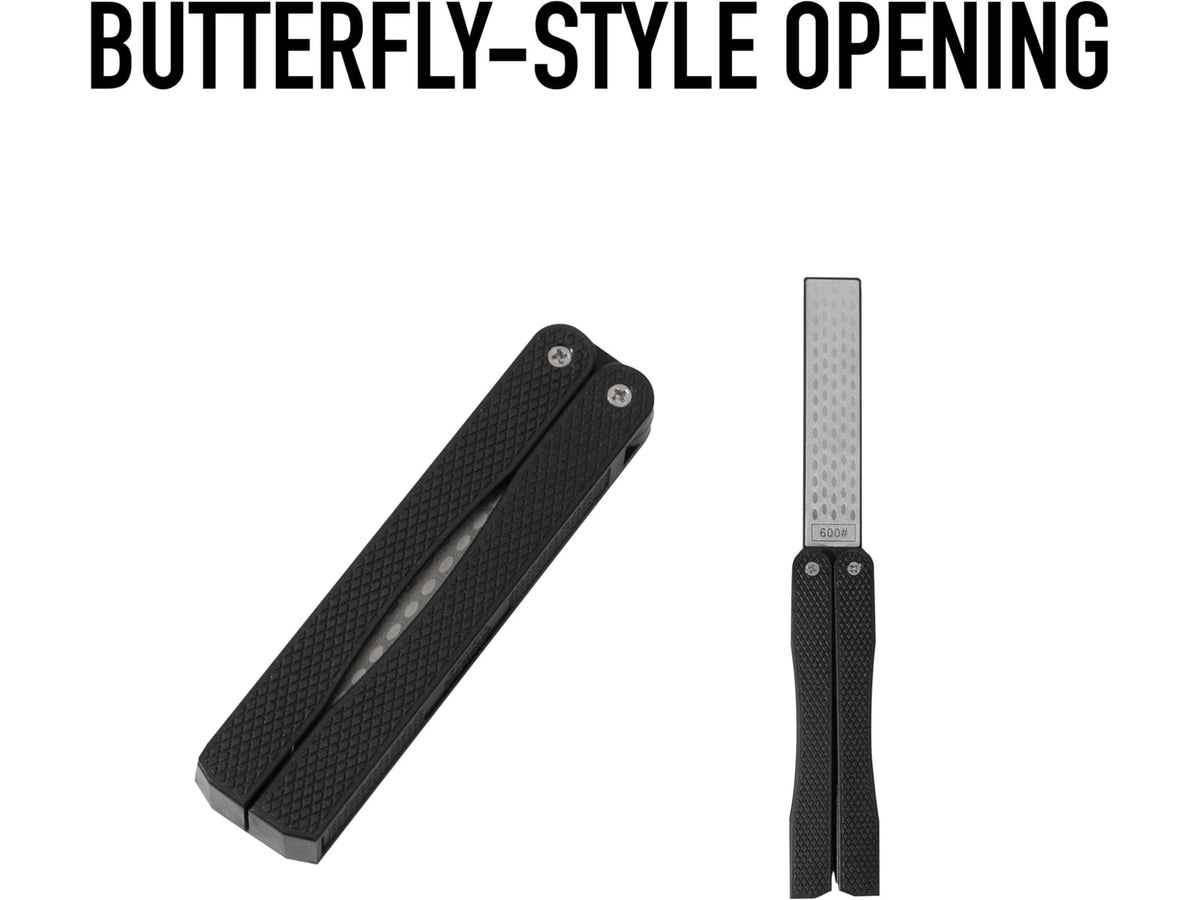 Rothco Folding Pocket Sharpener ABS Plastic Handle Carbon Steel Sharpener Diamond Coating 32300