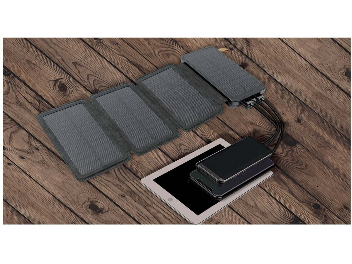 Rothco Folding Solar Panel w/ Power Bank 16000mah Black 42111