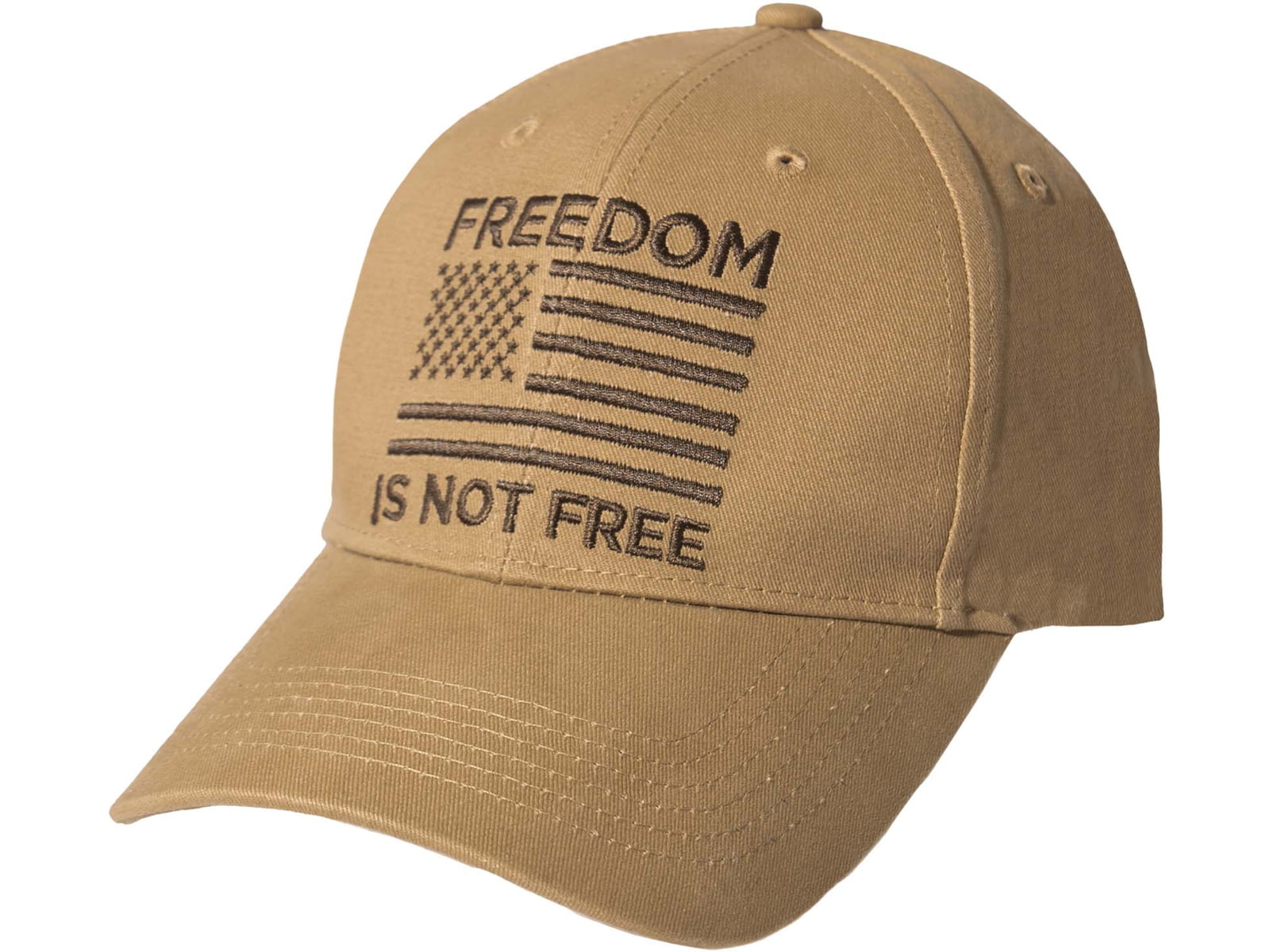Rothco Freedom Is Not Free Low Profile Cap Coyote Brown 39380-CoyoteBrown