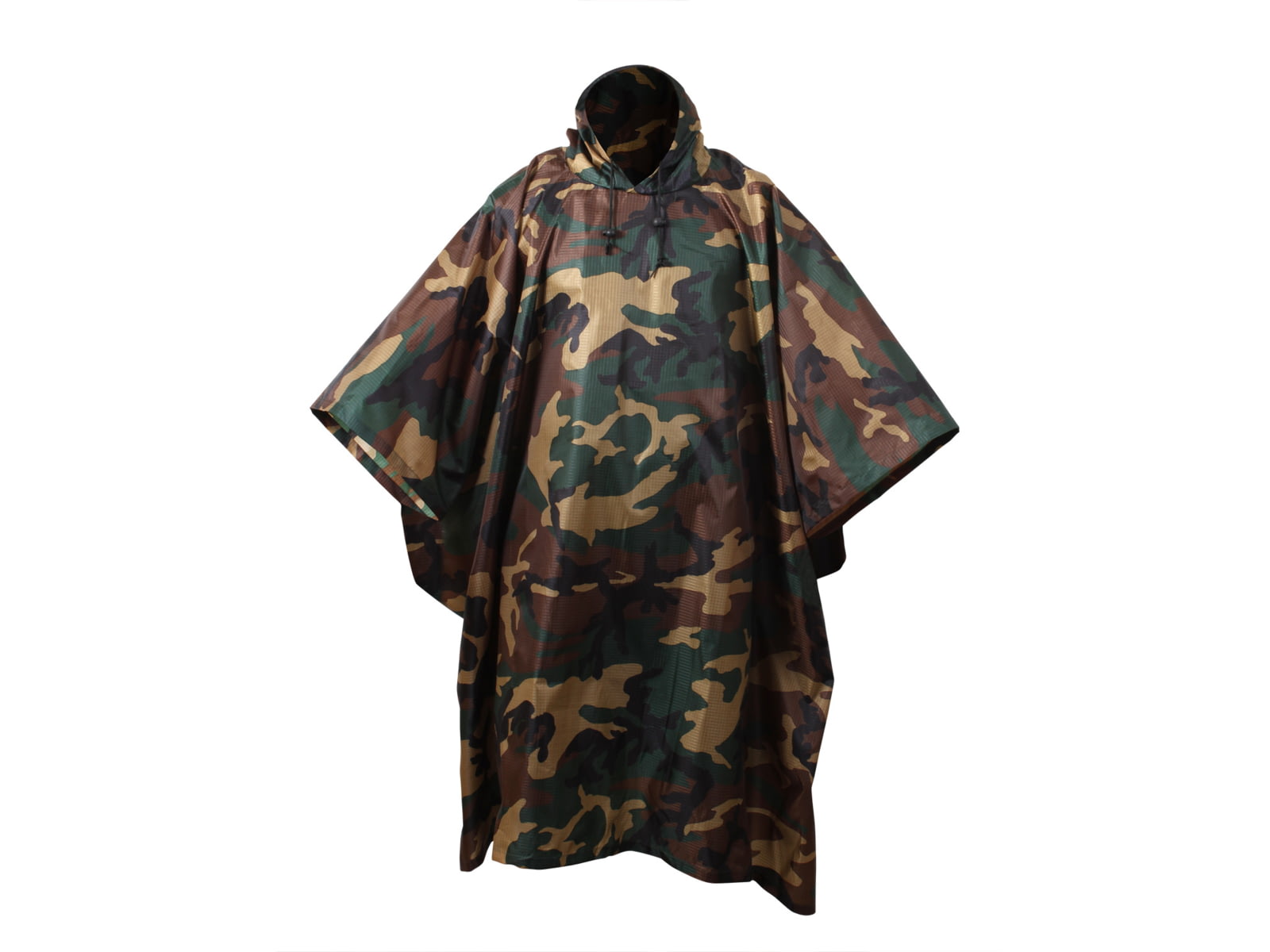 Rothco G.I. Type Military Rip-Stop Poncho Woodland Camo 4858-WoodlandCamo