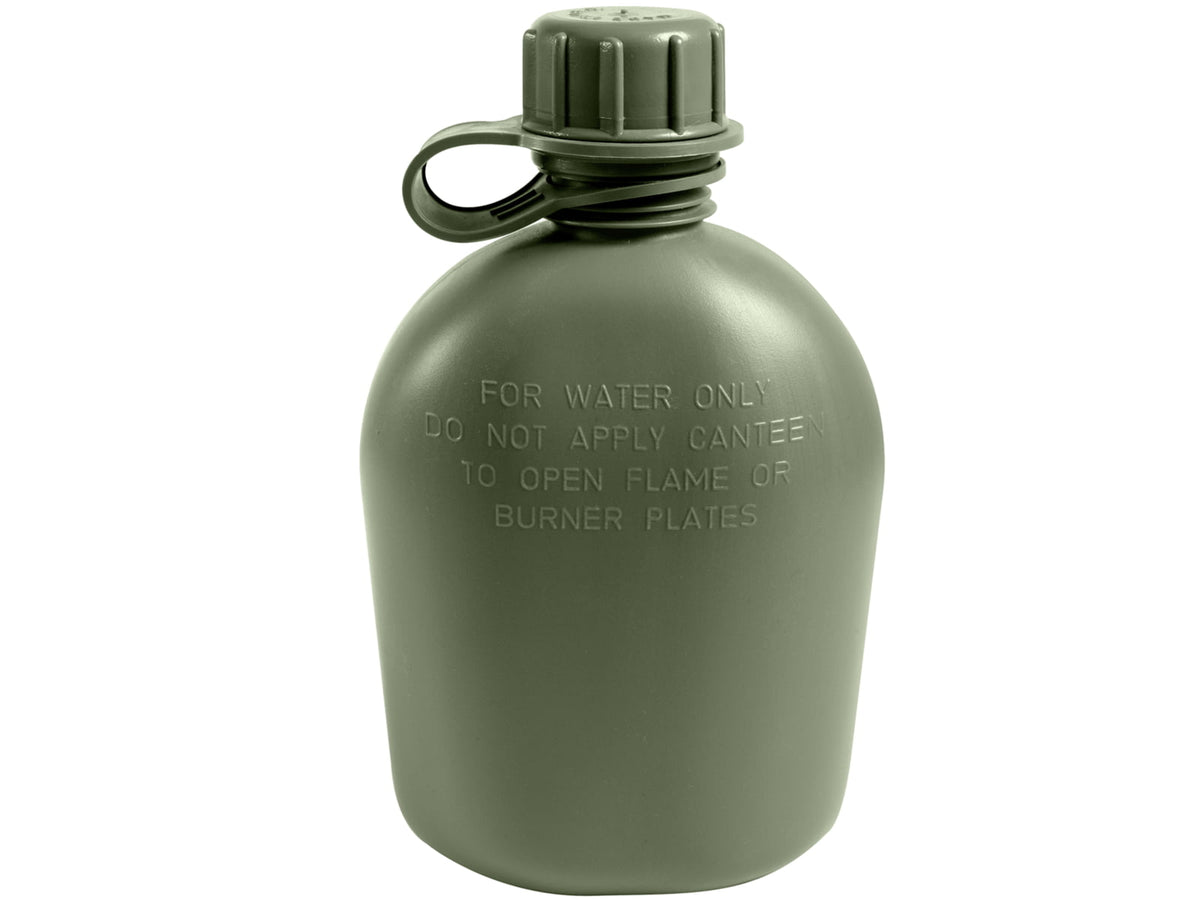 Rothco Genuine G.I. 3-Piece 1 Quart Plastic Canteen Olive Drab NSN