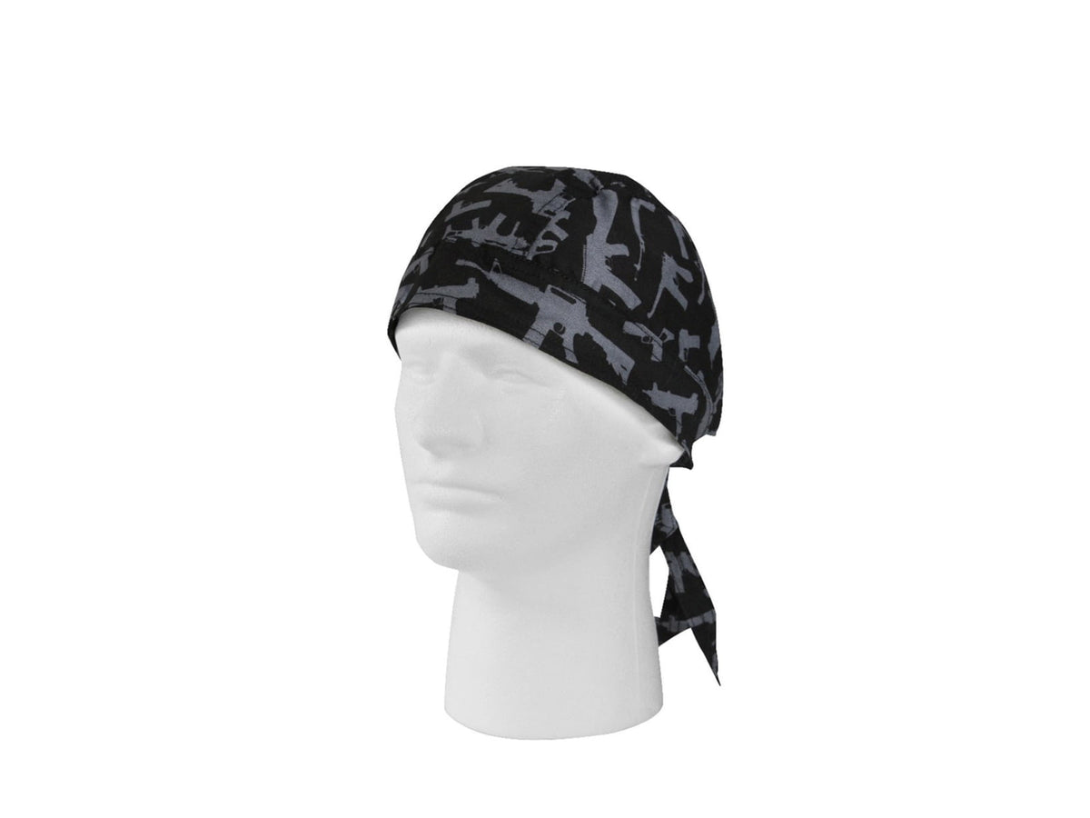 Rothco Gun Pattern Headwrap Black/Silver 5197-BlackSilver