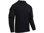 Rothco 1/4 Zip Tactical Airsoft Combat Shirt - Men's Black