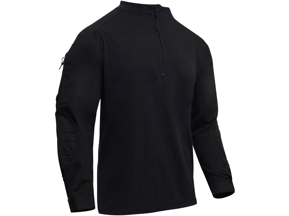 Rothco 1/4 Zip Tactical Airsoft Combat Shirt - Men's Black