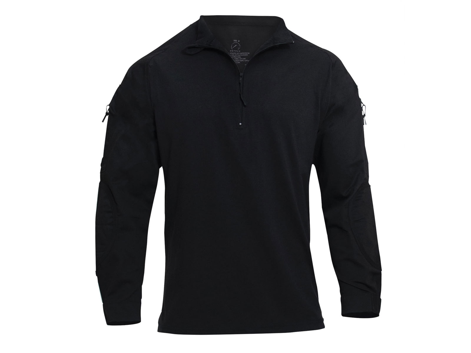 Rothco 1/4 Zip Tactical Airsoft Combat Shirt - Men's Black