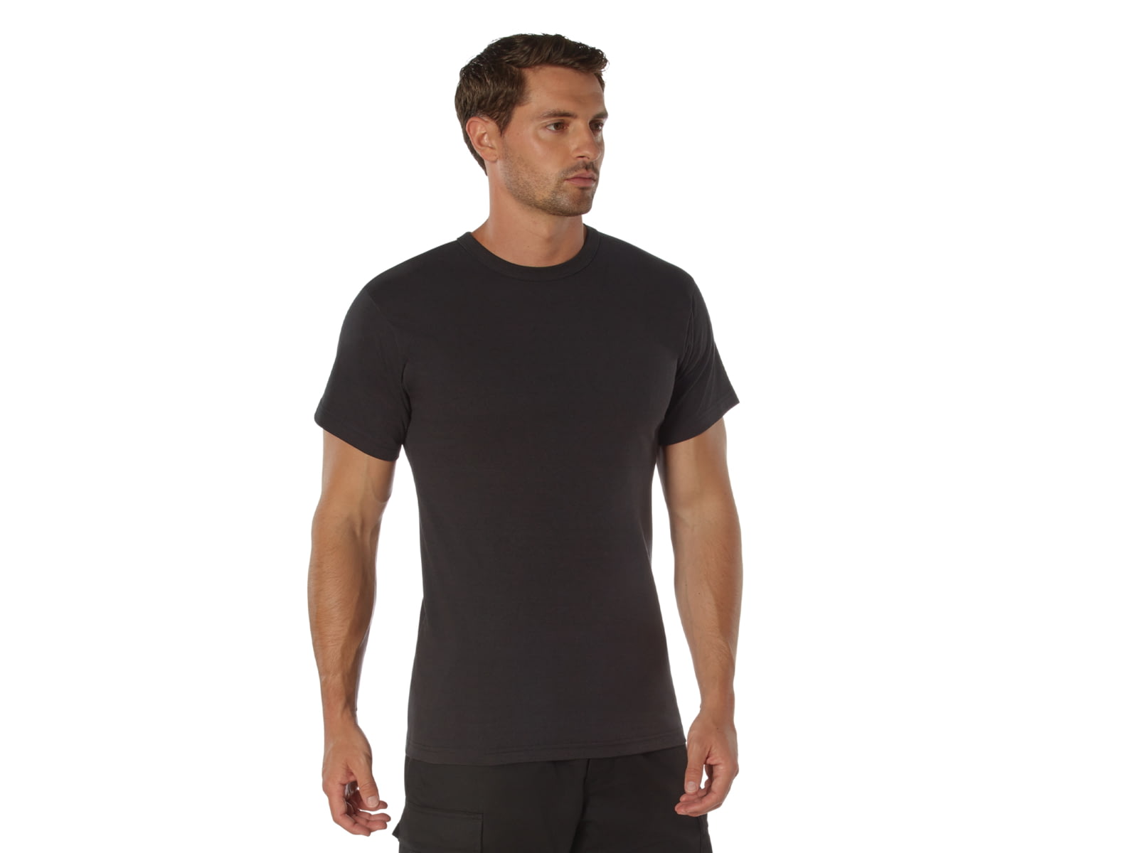Rothco Military Heavyweight T-Shirt Black L 50175-Black-L