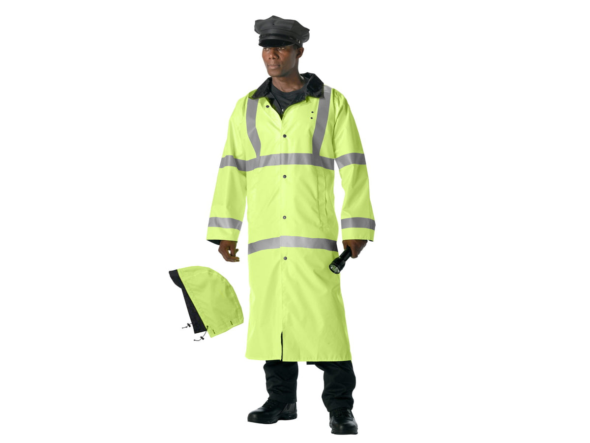 Rothco Hooded Reflective Rain Parka L