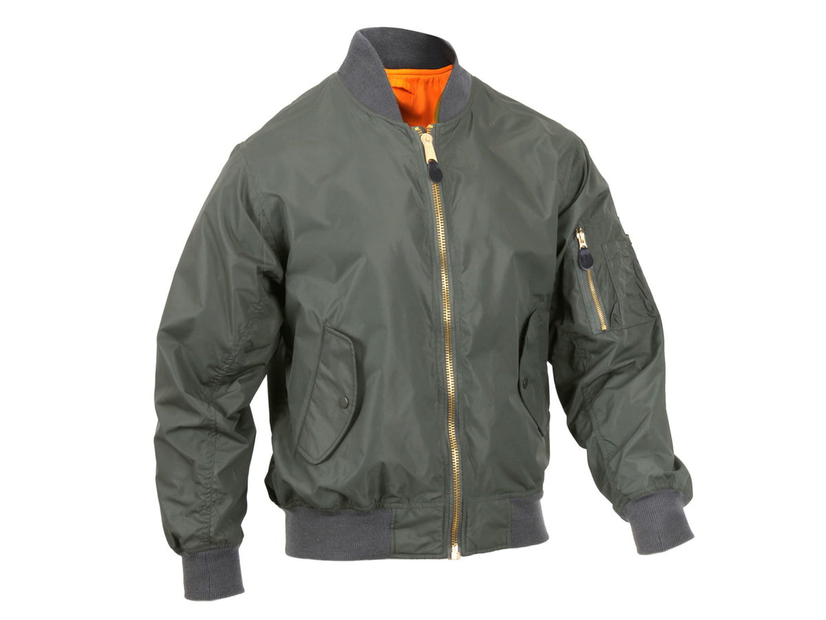 Rothco Lightweight MA-1 Flight Jacket Sage Green XL 6325-SageGreen-XL