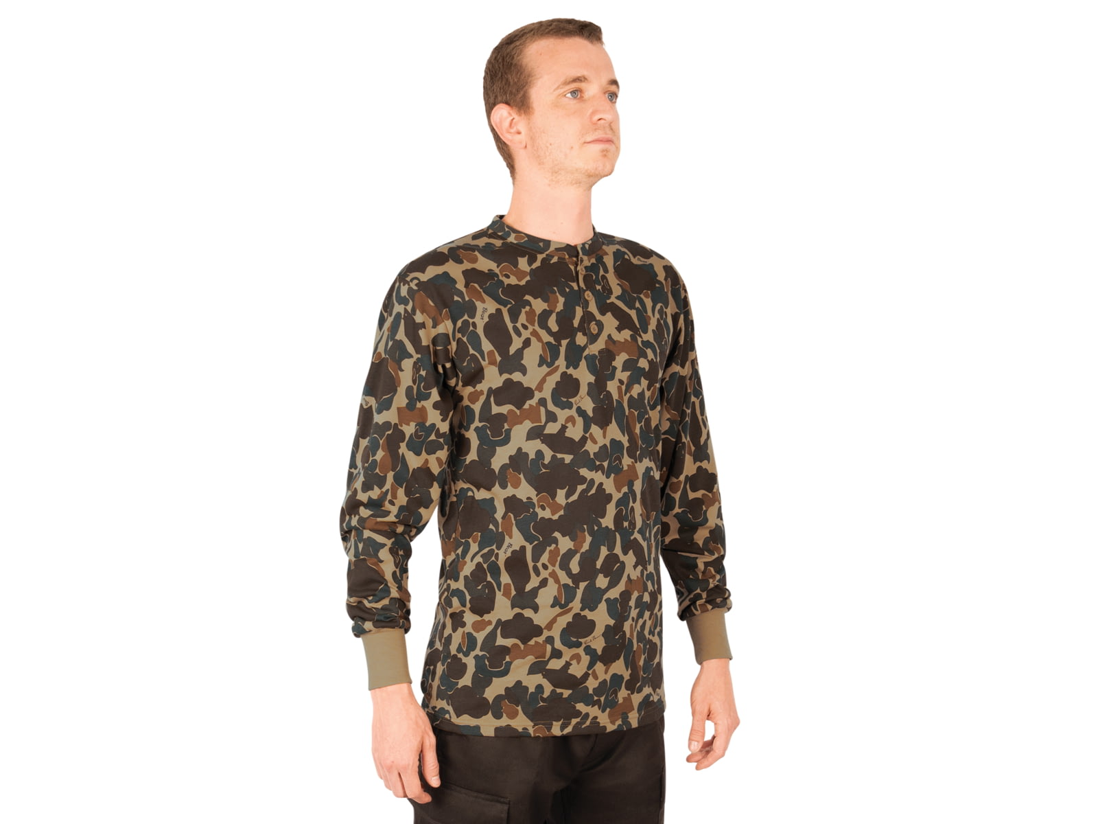 Rothco Long Sleeve Henley T-Shirt - Men's Fred Bear Camo Small 21050-FredBearCamo-S