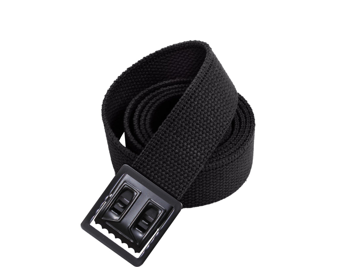Rothco Military Web Belts w/ Open Face Buckle Black 54 4292-Black-Black-54Inches