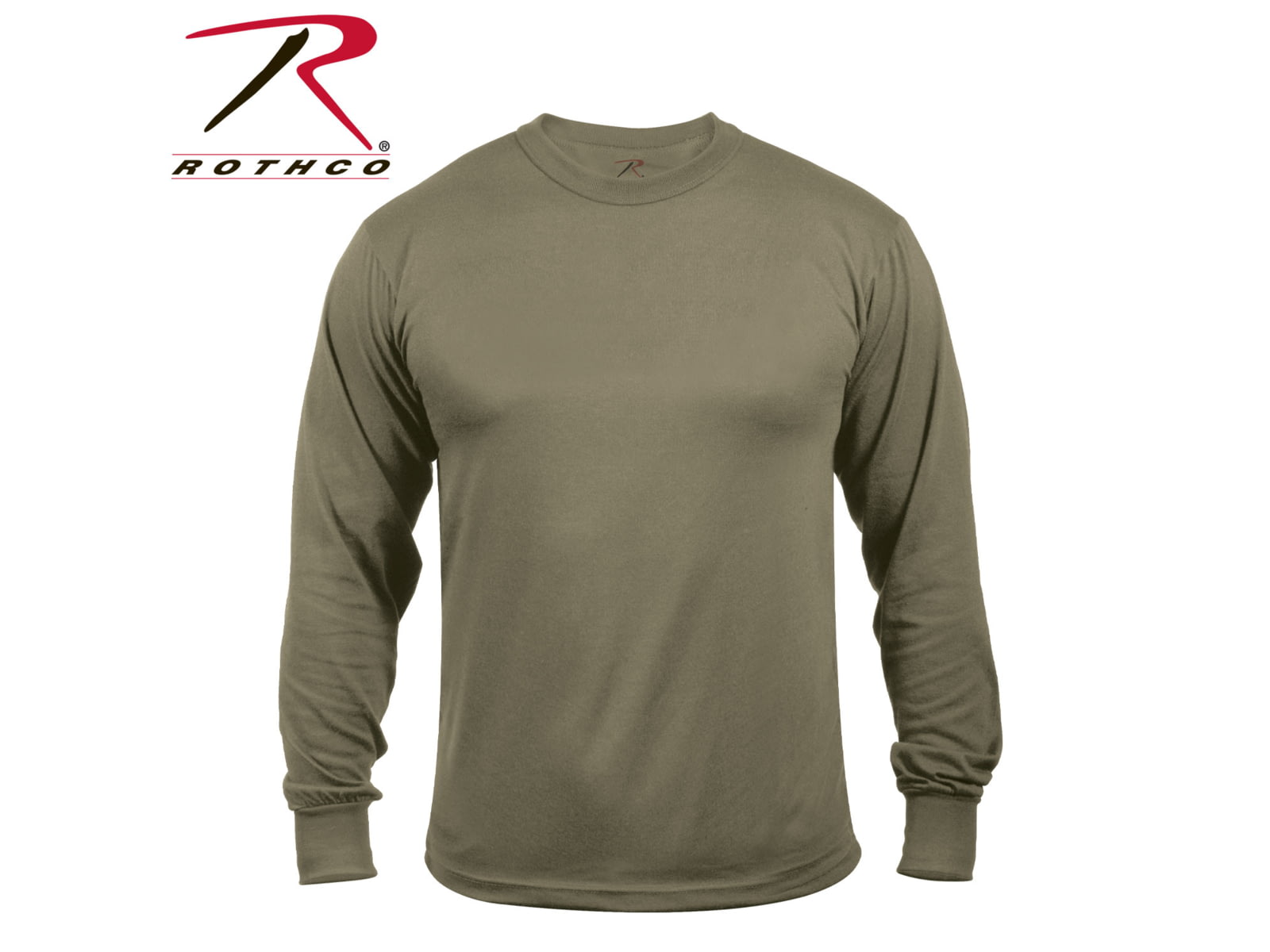 Rothco Moisture Wicking Long Sleeve T-Shirt AR 670-1 Coyote Brown 3XL 3758-AR670-1CoyoteBrown-3XL