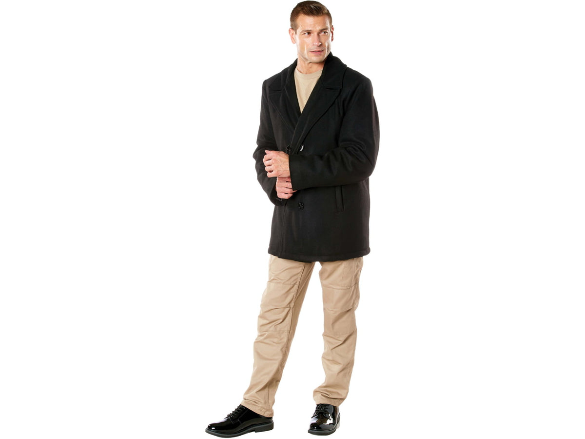 Rothco Naval Heritage Pea Coat - Men's Black 2XL 71021-Black-2XL