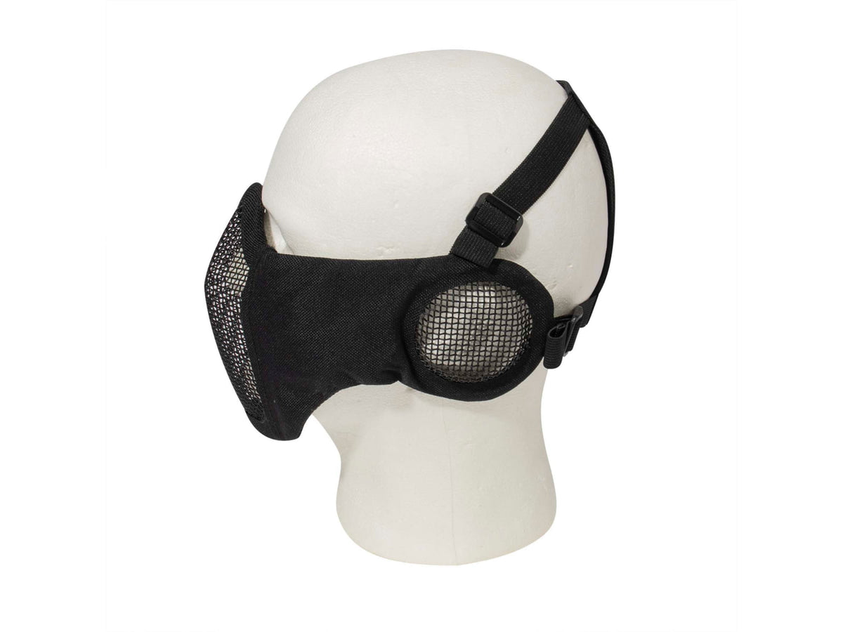 Rothco Steel Half Face Mask w/ Ear Guard Black 10857