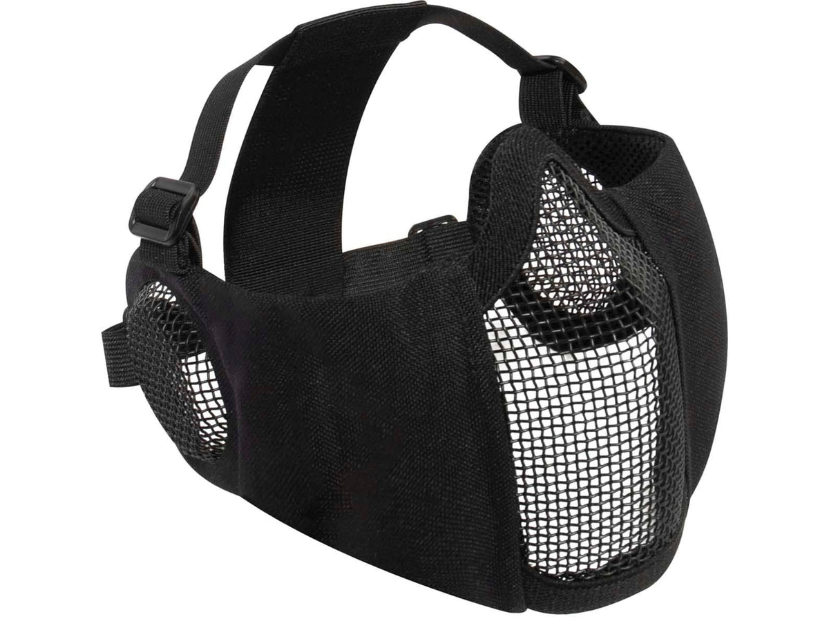 Rothco Steel Half Face Mask w/ Ear Guard Black 10857