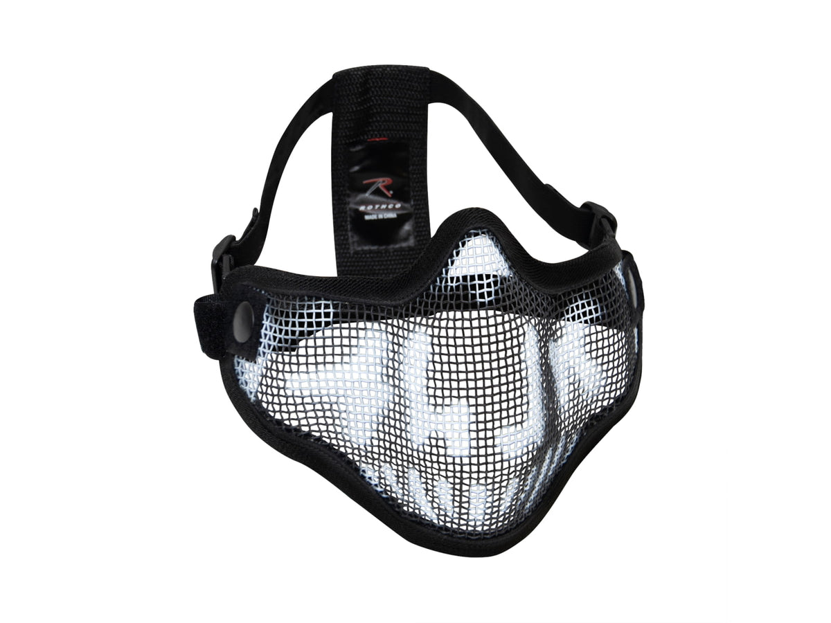 Rothco Steel Half Face Tactical Mask Black Skull 14979