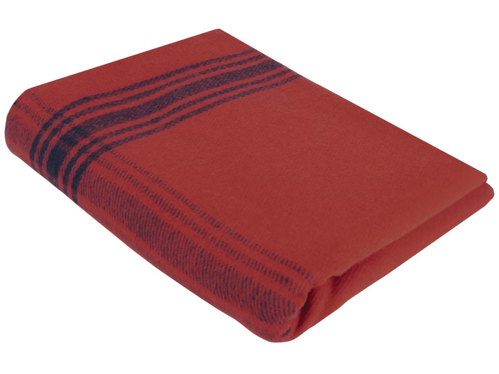 Rothco Striped Outdoor Wool Blanket Red/Navy/Blue 11095-RedNavyBlue