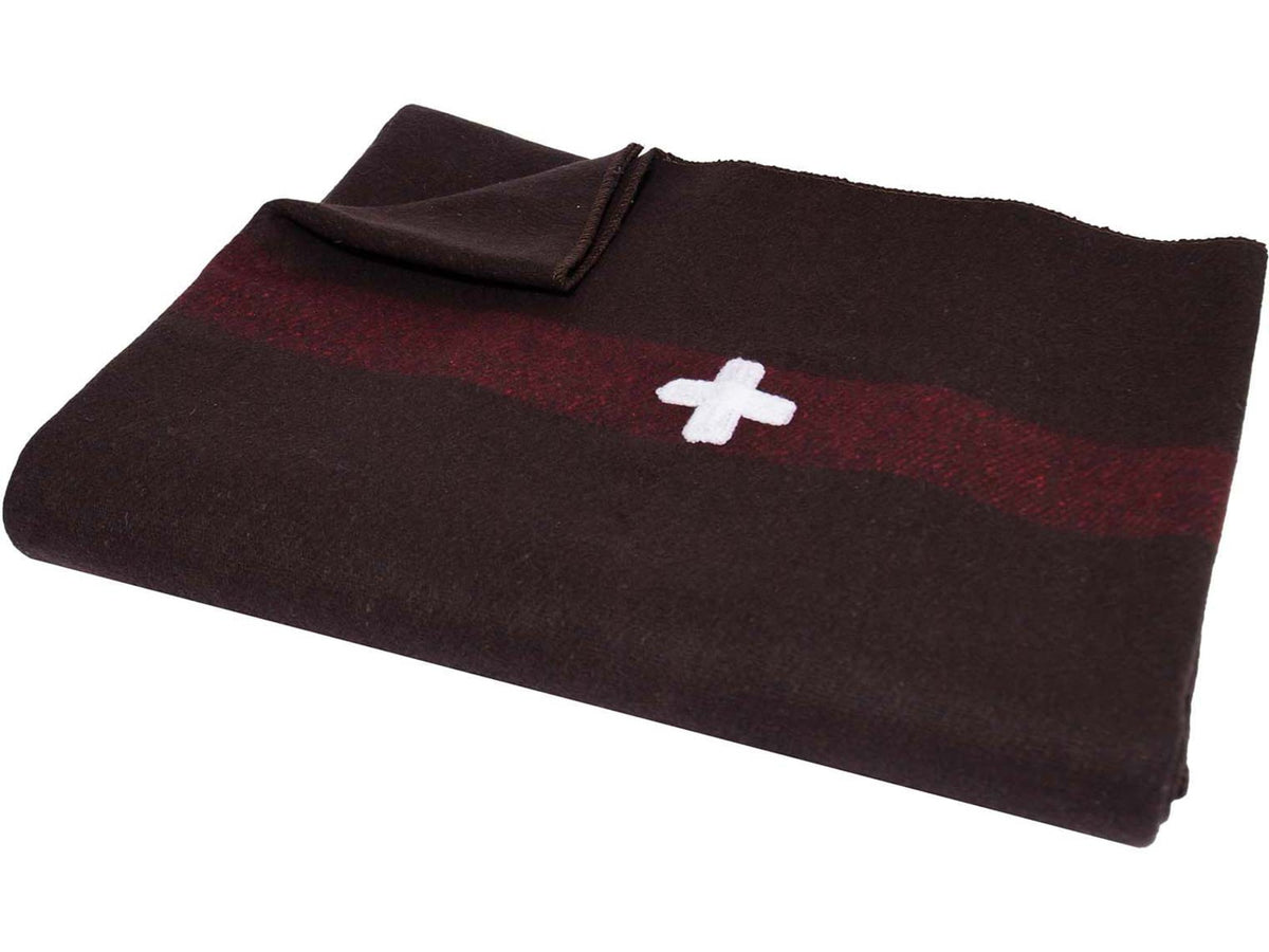 Rothco Swiss Army Wool Blanket w/ Cross 62 in x 80 in 10236