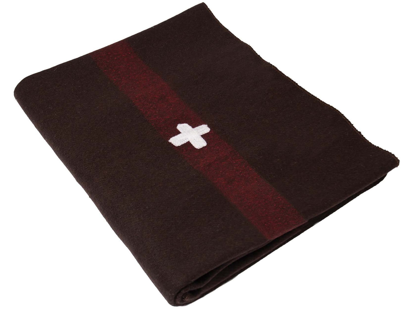 Rothco Swiss Army Wool Blanket w/ Cross 62 in x 80 in 10236
