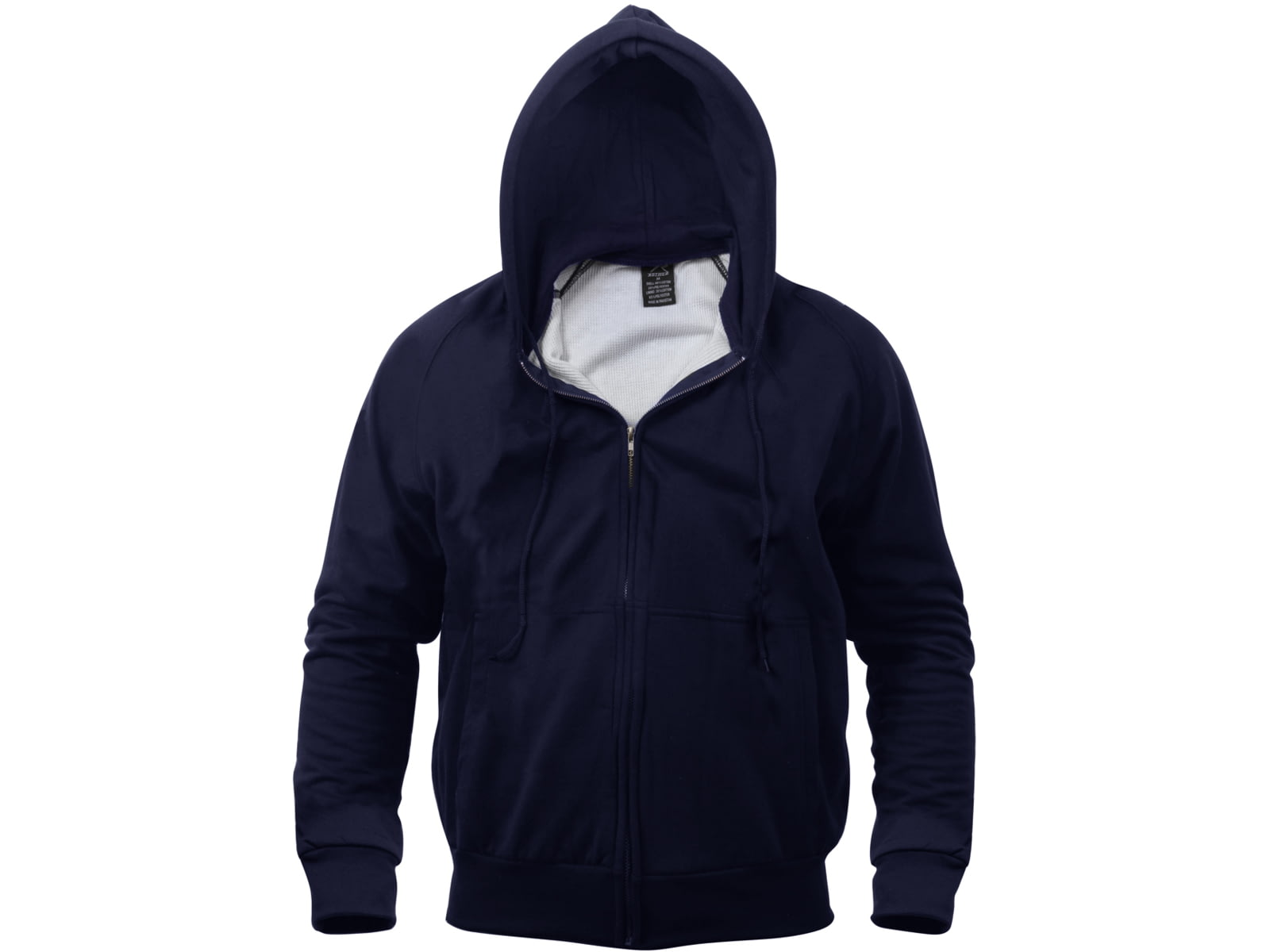 Rothco Thermal Lined Hooded Sweatshirt - Men's Medium Navy Blue