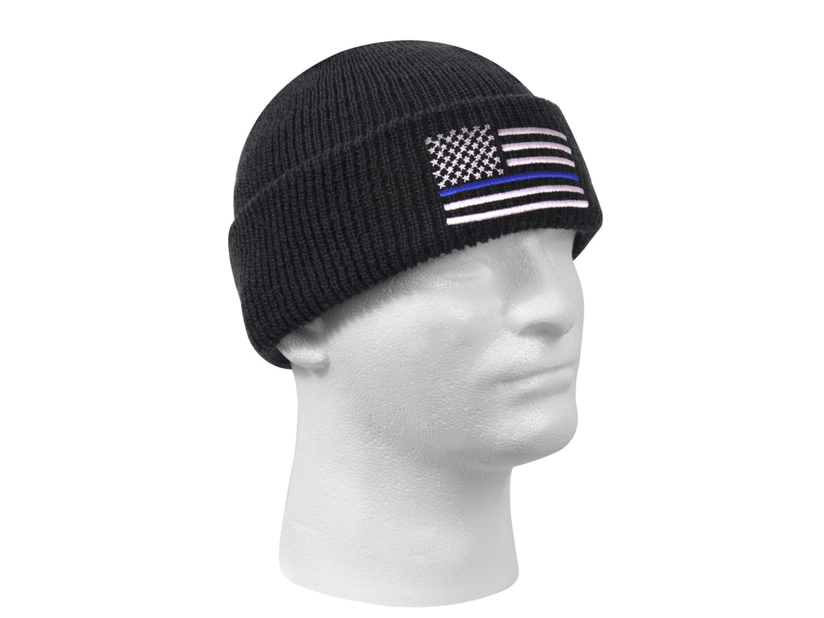 Rothco Thin Blue Line Deluxe Embroidered Watch Cap 50342
