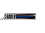 Rothco Thin Blue Line Flag Patch Keychain Polyester Zinc Alloy 1258