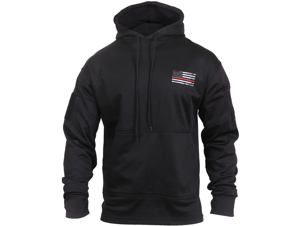Rothco Thin Red Line Concealed Carry Hoodie Black M 2066-Black-M