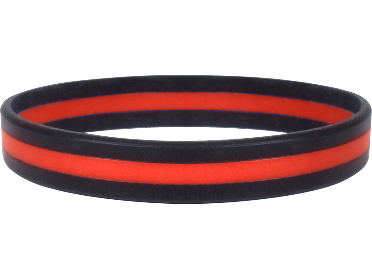 Rothco Thin Red Line Wristband Black/Red 8 in 1181-811