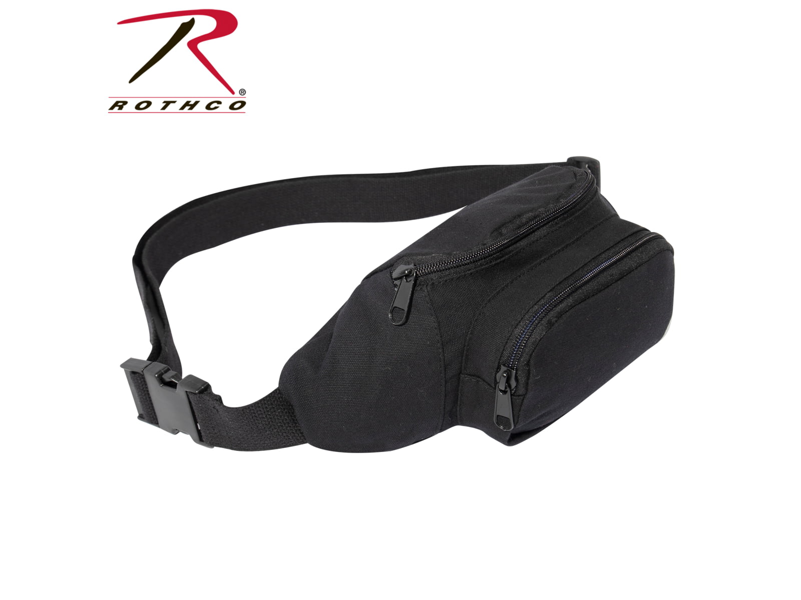 Rothco Canvas Crossbody Fanny Pack Black 54321
