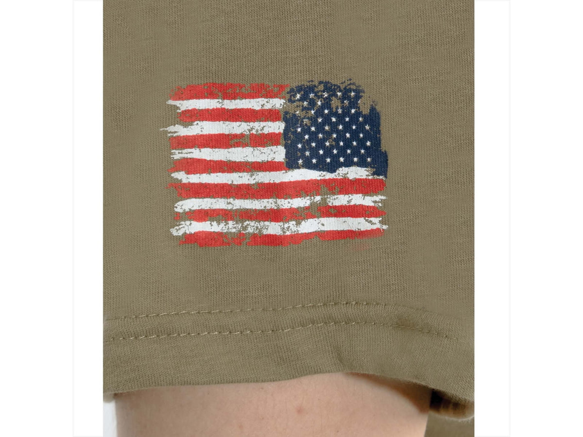 Rothco US Flag Bearded Skull T-Shirt - Mens