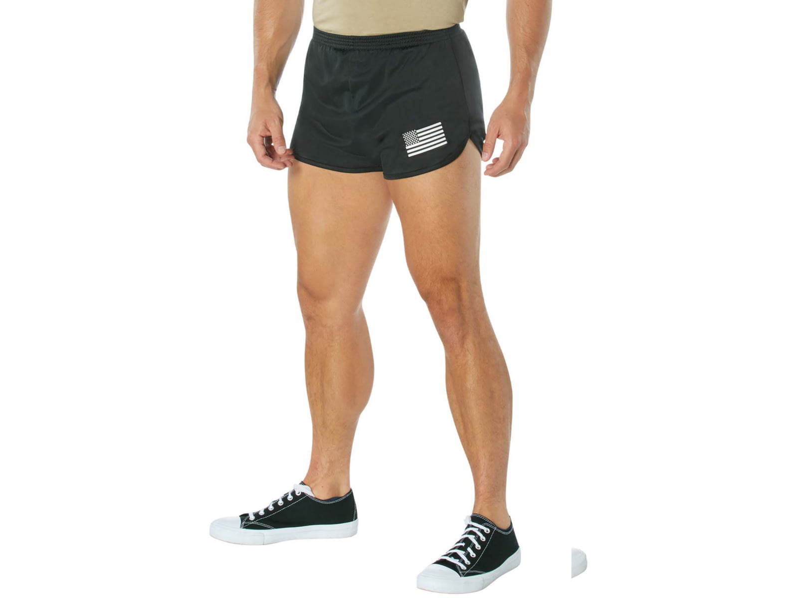 Rothco US Flag Ranger PT Physical Training Shorts - Mens Black 3XL 70054-3XL