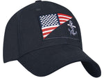 Rothco US Navy Anchor/Flag Low Profile Cap Navy Blue 10169-NavyBlue