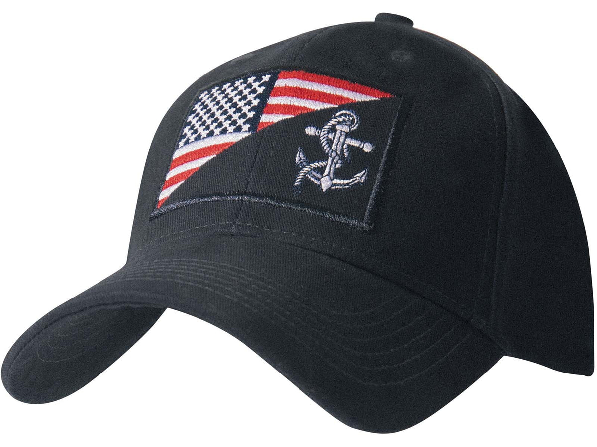 Rothco US Navy Anchor/Flag Low Profile Cap Navy Blue 10169-NavyBlue