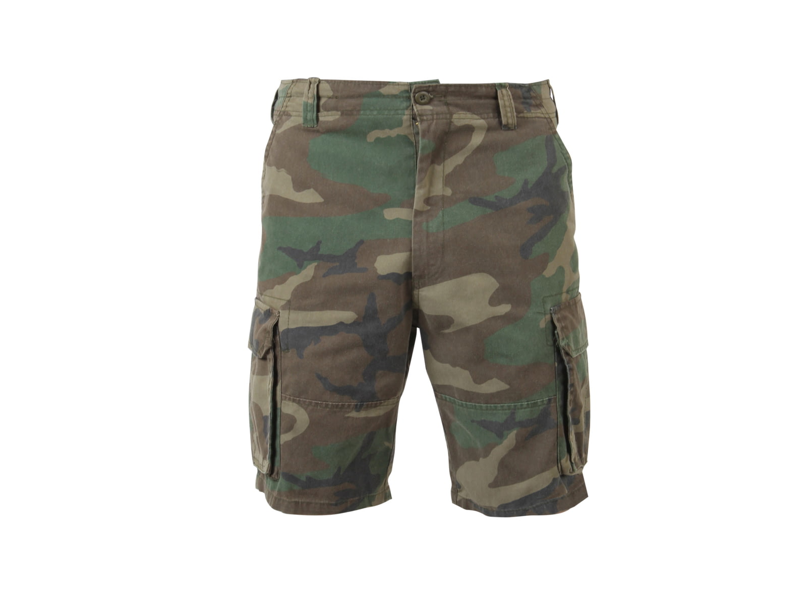 Rothco Vintage Camo Paratrooper Cargo Shorts - Men's Woodland Camo Extra