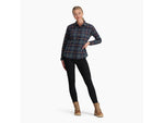 Royal Robbins Lieback Flex Tunic Long Sleeve - Women's Deep Blue Rush Creek Pld Large