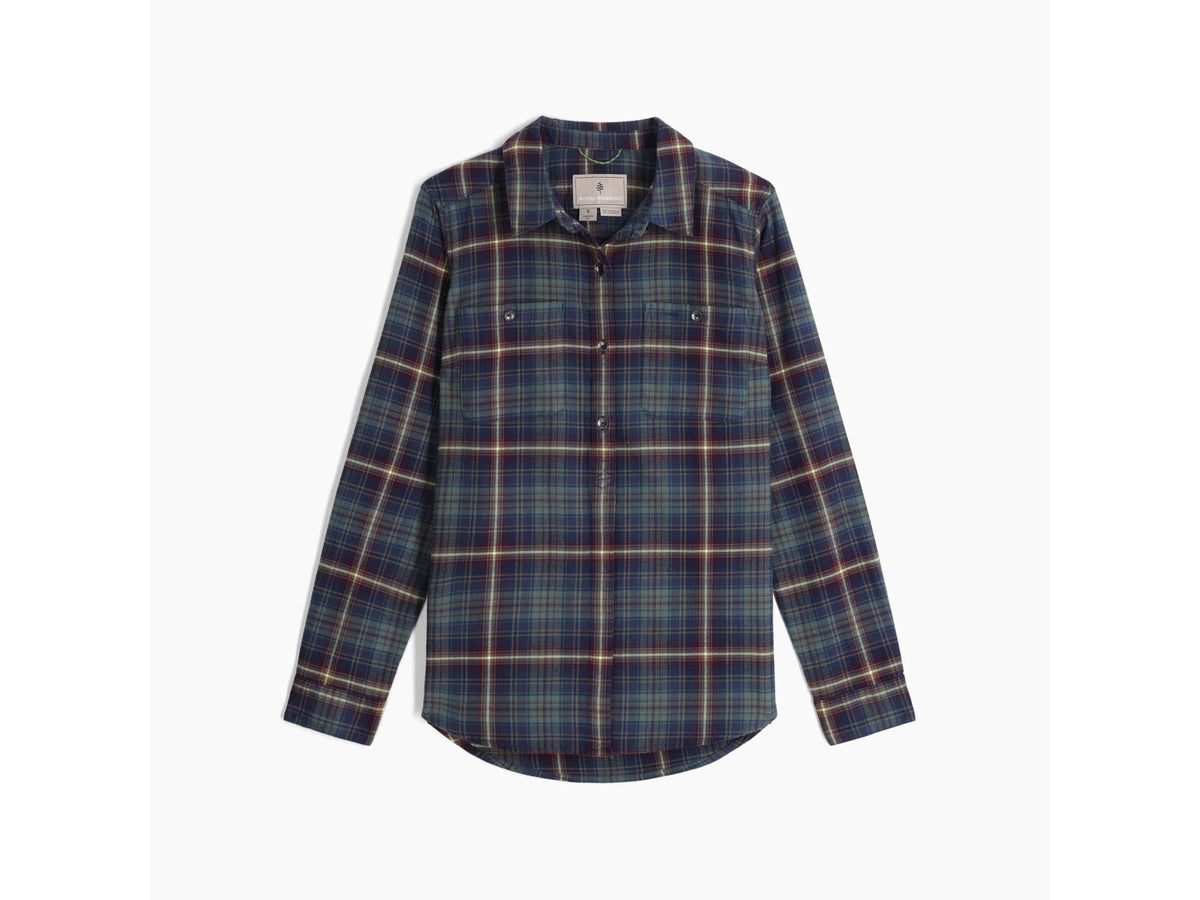 Royal Robbins Lieback Flex Tunic Long Sleeve - Women's Deep Blue Rush Creek Pld Large