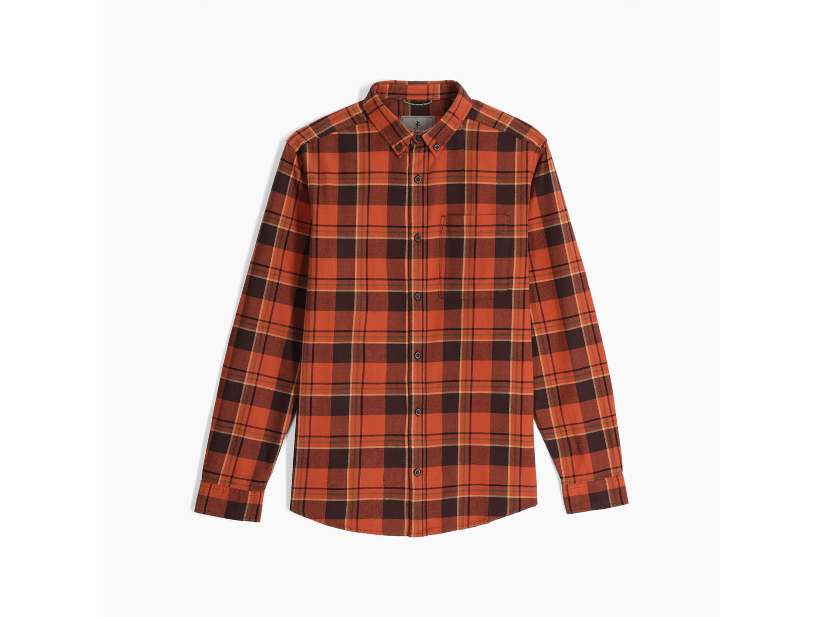 Royal Robbins Lieback Organic Cotton Flannel Long Sleeve - Men's Baked Clay Timbercove Pld Medium
