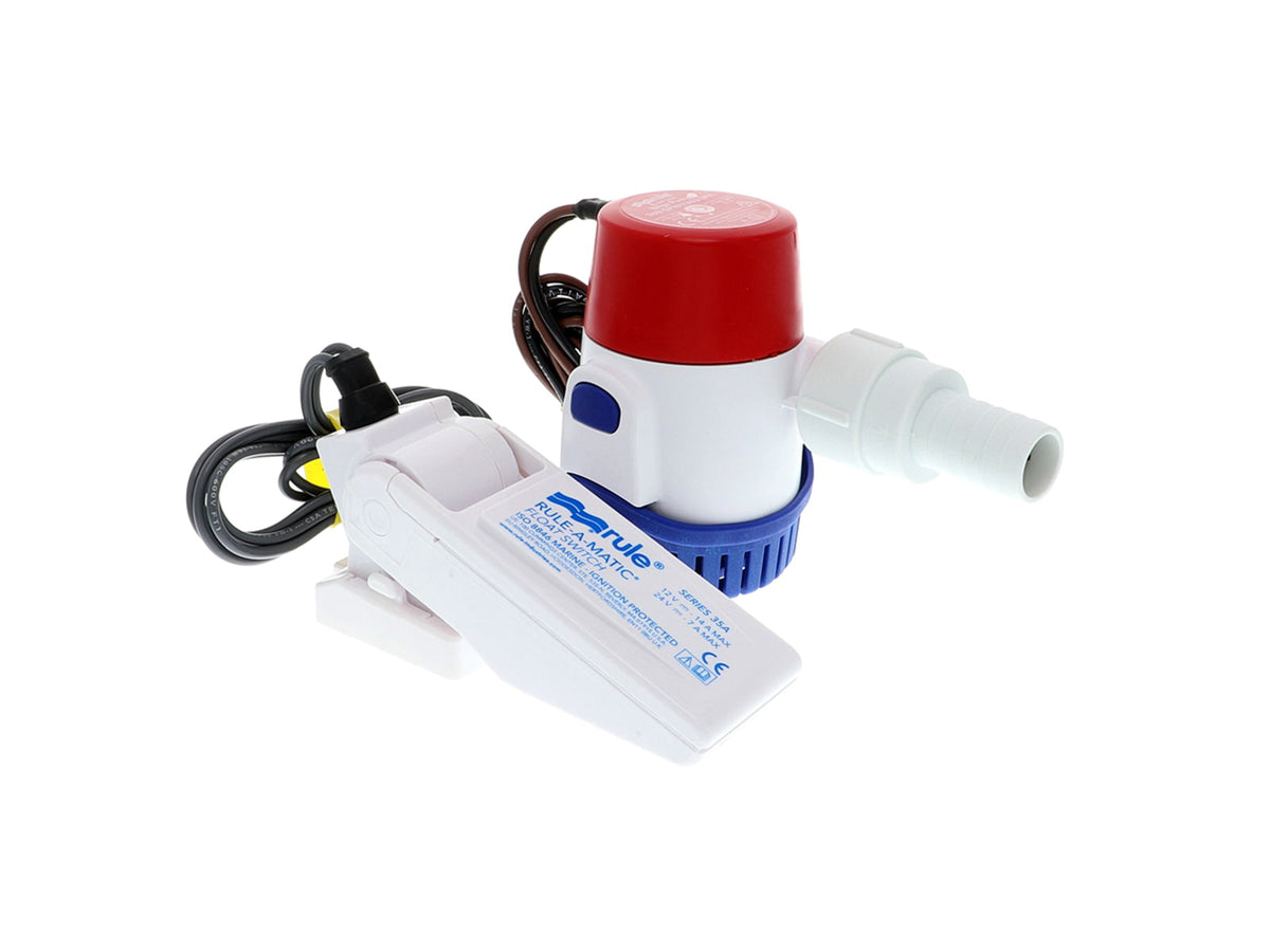 Rule 360 GPH Standard Bilge Pump Kit w/Float Switch - 12V 24DA-35A