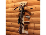 Rush Creek Creations 1-Crossbow 10 Arrow Wood Storage Rack Natural Pine Light 39-4002