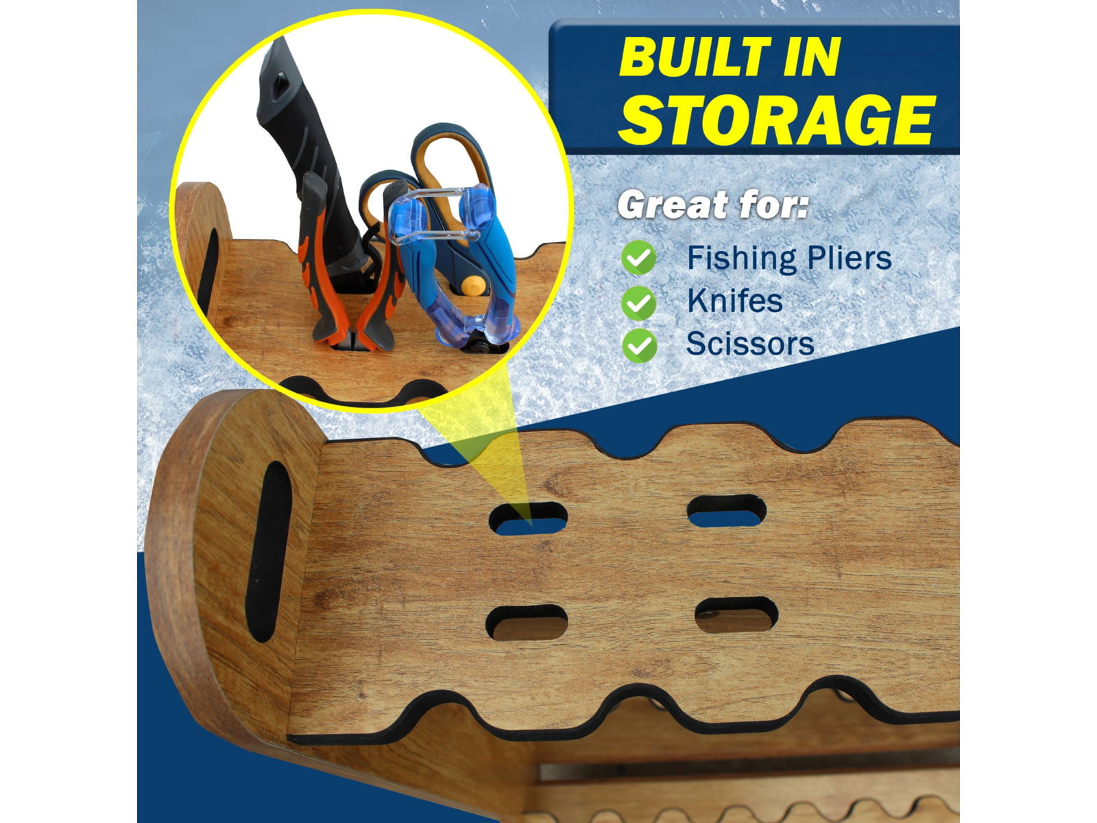 Rush Creek Creations 16-Rods Double Sides Rolling Rack with Line Spooler American Cherry